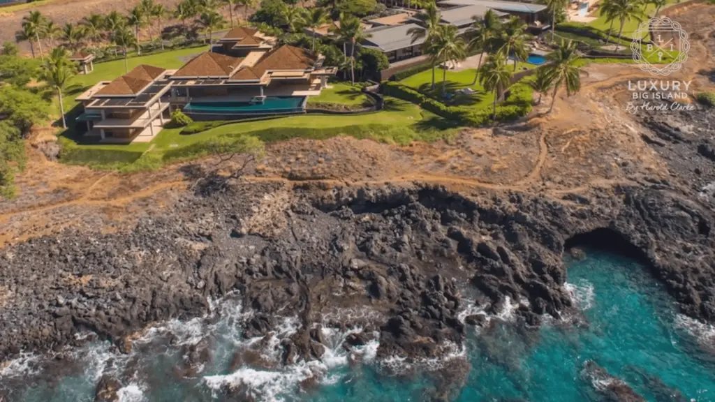 House in a rocky coastal cliff