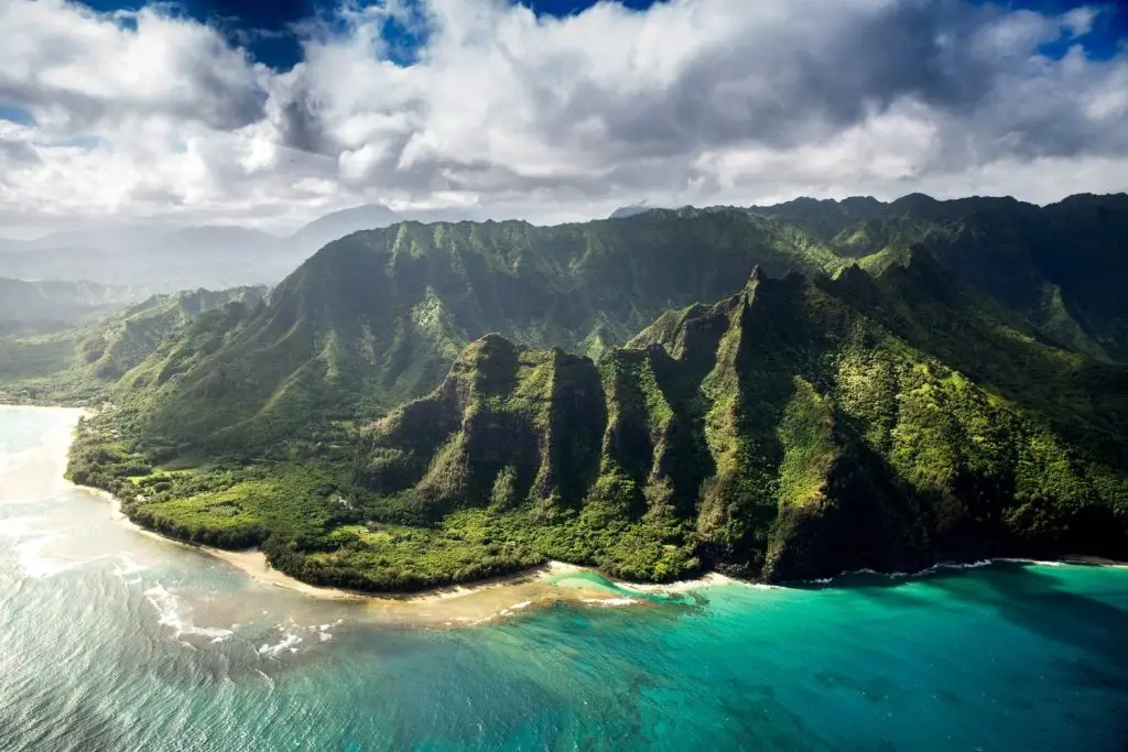 Aerial View Of Kauai Island In Hawaii