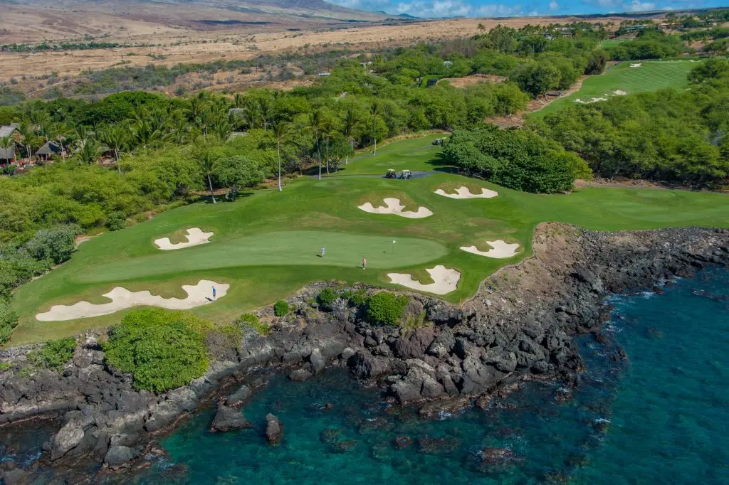 Golf Course Beside A Cliff At Sea