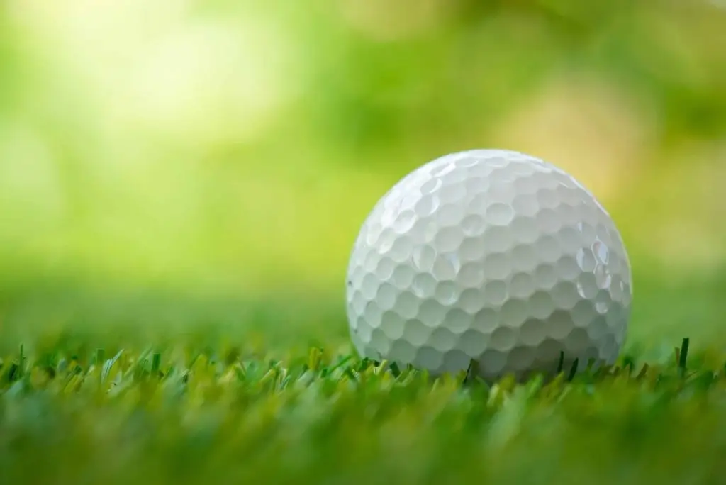 golf ball on grass